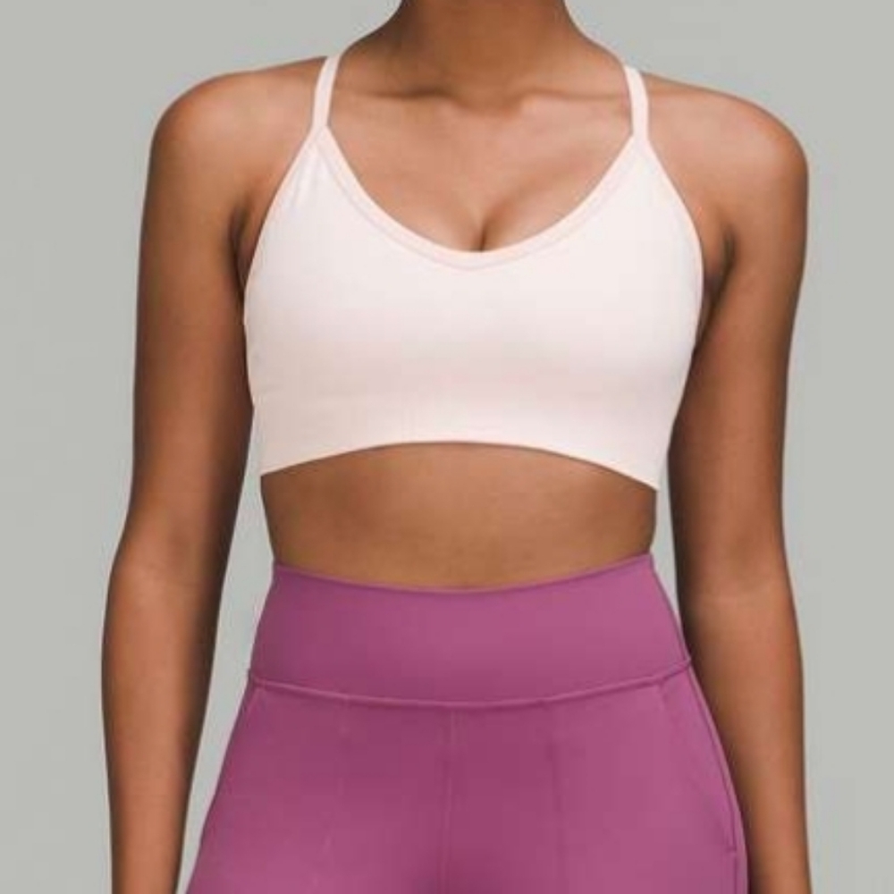 Lululemon ebb to street bra 4 strawberry milkshake